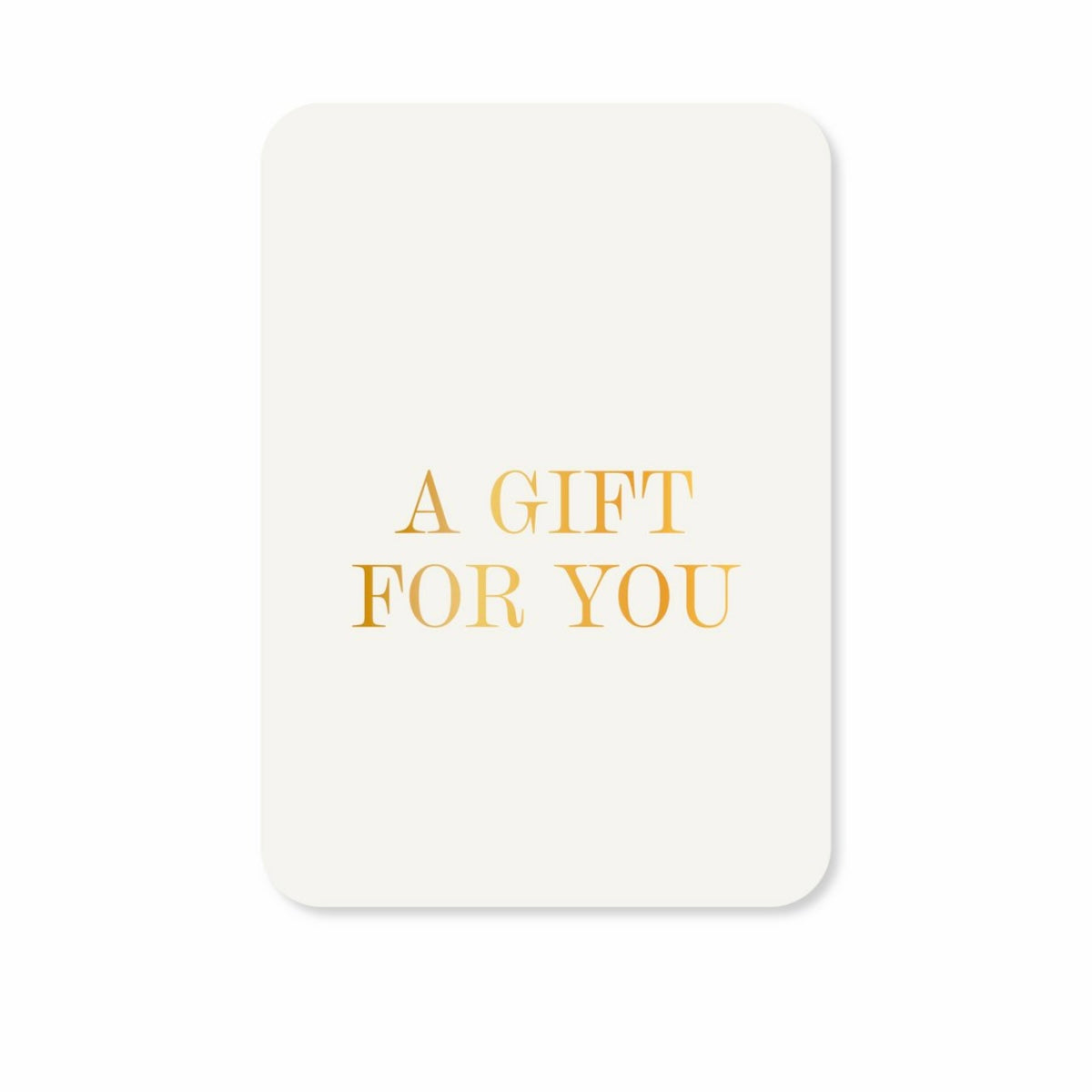 Minikaart A gift for you (Met goudfolie)