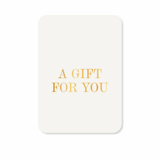 Minikaart A gift for you (Met goudfolie)