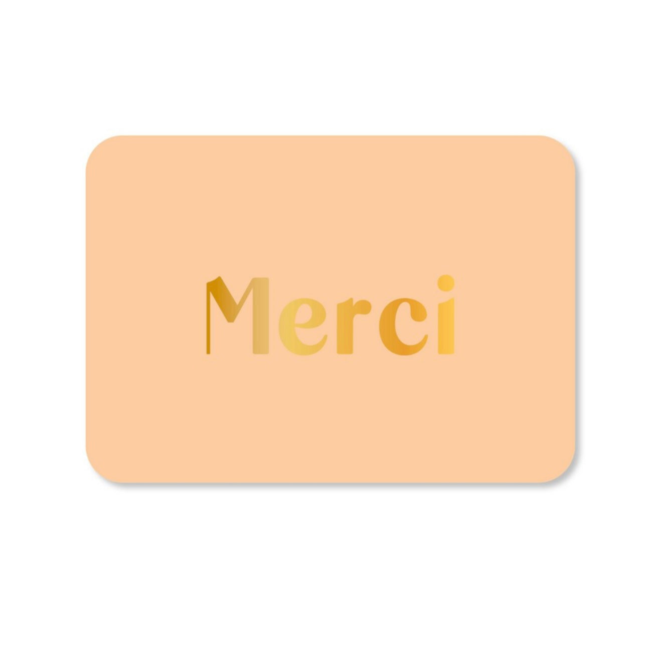 Minikaart Merci (met goud folie)
